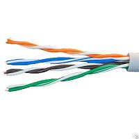 01-0302 Кабель витая пара U/UTP кат.5E 4х2х24AWG solid CCA PVC сер. (м) Net.on 