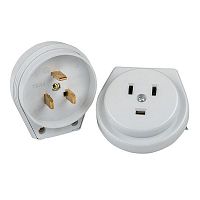 AS-250-H-02 Разъем 1-м СП РШ-ВШ 32А IP20 250В 2P+PE пластик. бел. PROxima EKF 