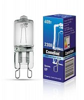 5555 Лампа галогенная 60Вт капсула G9 3000К 240В прозр. Camelion 