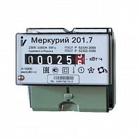 00000032680 Счетчик Меркурий 201.7 1ф 5-60А класс точн. 1.0 1 тариф. на DIN-рейку мех. ОУ Инкотекс 