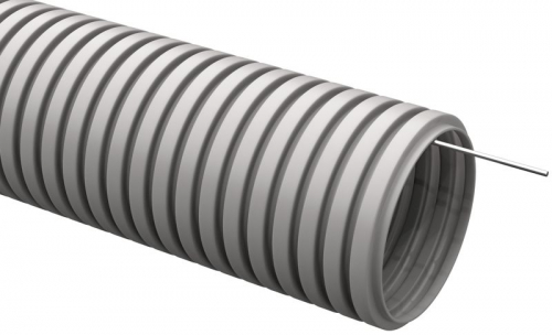 CTG20-20-K41-050I Труба гофрированная ПВХ d20мм с протяжкой сер. ELASTA (уп.50м) IEK 
