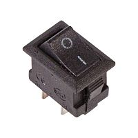 36-2010 Выключатель клавишный 250В 3А (2с) ON-OFF черн. Micro (RWB-101) Rexant 