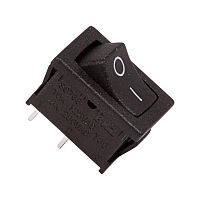 36-2110 Выключатель клавишный 250В 6А (2с) ON-OFF черн. Mini (RWB-201; SC-768) Rexant 