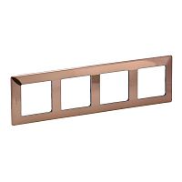 754164 Рамка 4-м Valena Life универсальная медь Leg 