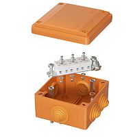 FSB11506 Коробка ответвительная FS 100х100х50мм IP55 5п 450В 10А 6кв.мм с кабельными вводами и клеммниками пластик. DKC 