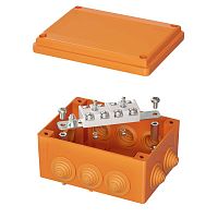 FSK21410 Коробка ответвительная FS 150х110х70мм IP55 4п 450В 32А 10кв.мм с кабельными вводами и клеммниками нерж. контакт пластик. DKC 