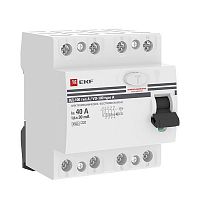 elcb-4-40-30-em-a-pro Выключатель дифференциального тока (УЗО) 4п 40А 30мА тип A ВД-100 (электромех.) PROxima EKF 