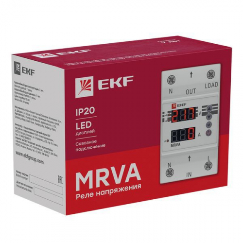MRVA-50A Реле напряжения и тока с дисплеем MRVA 50А PROxima EKF  фото 2
