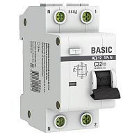 DA12-32-30-bas Выключатель автоматический дифференциального тока 2п (1P+N) C 32А 30мА тип AC 4.5кА АД-12 Basic EKF 