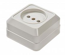4680005959785 Розетка 1-м ОП Bolleto 7022 16А IP20 бел. ASD / IN HOME 