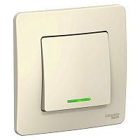 BLNVS010112 Выключатель 1-кл. СП Blanca 10А IP20 (сх. 1) 250В с подсветкой молочн. SE 