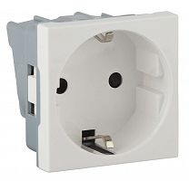 АДЛ 13-900 Розетка 1-м 16А IP20 45х45 с заземл. защ. шторки бел. Ruvinil 