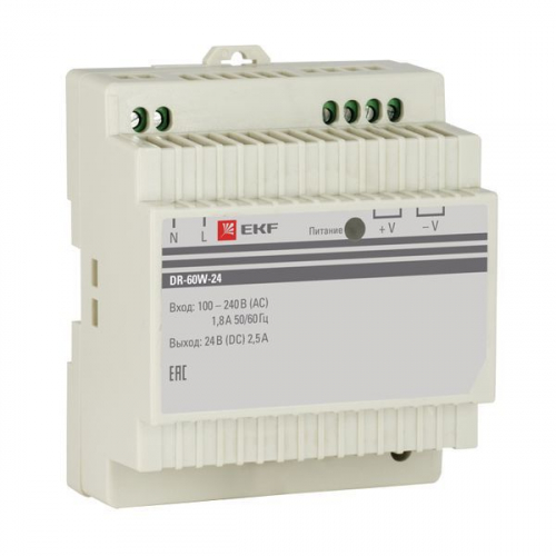 dr-60w-24 Блок питания 24В DR-60W-24 EKF 