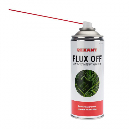 85-0003 Очиститель печатных плат FLUX OFF 400мл Rexant  фото 3