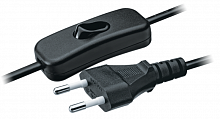 61720 Шнур 61 720 NPS-FS-170-2х0.5-BL 1.7м с выкл. черн. Navigator 
