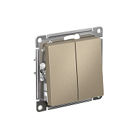 ATN000551 Выключатель 2-кл. СП AtlasDesign 10А IP20 (сх. 5) 10AX механизм шампань SE 