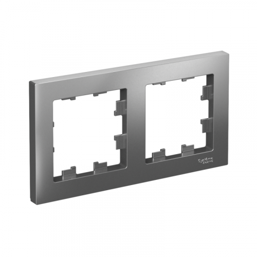 ATN000902 Рамка 2-м AtlasDesign универс. сталь SE 