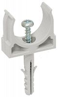 CTA10D-CT20-K41-100 Держатель для труб (клипса) CT20 с защелкой и дюбелем IEK 