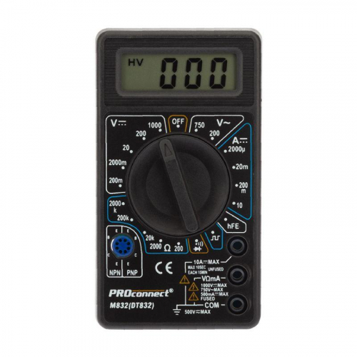13-3012 Мультиметр портативный M832 (DT832) PROCONNECT 