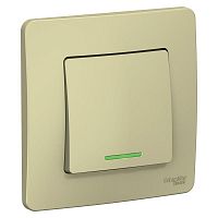 BLNVS010117 Выключатель 1-кл. СП Blanca 10А IP20 (сх. 1) 250В с подсветкой беж. SE 