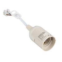 LHP-E27-w Патрон Е27 подвесной с клеммной колодкой пластик бел. PROxima EKF 