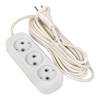 UBA10-275-3-05 Удлинитель 3х5м без заземл. 10А IP20 Эксперт 2.2кВт ПВС 2х0.75 PROxima EKF 
