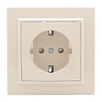 ERR16-028-200 Розетка 1-м СП Минск 16А IP20 с заземл. защ. шторки беж. EKF 