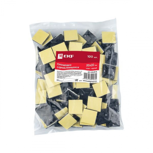 plc-20x20-b Площадка самоклеящаяся 20х20мм черн. (уп.100шт) EKF  фото 6