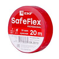 plc-iz-sf-r Изолента ПВХ 19мм (рул.20м) крас. SafeFlex EKF 