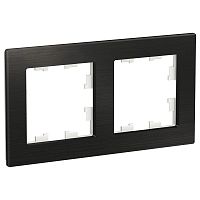 ATN312302 Рамка 2-м AtlasDesign Nature метал. оникс SE 