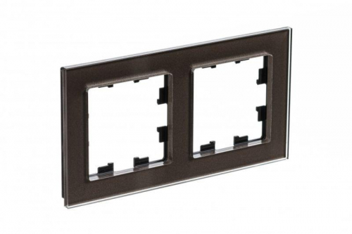 ATN320602 Рамка 2-м AtlasDesign Nature стекло мокко SE 