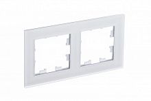 ATN330102 Рамка 2-м AtlasDesign Nature матов. стекло бел. SE 