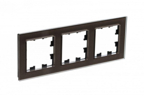 ATN320603 Рамка 3-м AtlasDesign Nature стекло мокко SE 