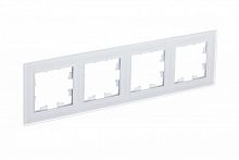 ATN330104 Рамка 4-м AtlasDesign Nature матов. стекло бел. SE 