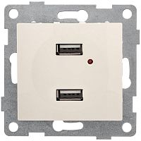 С10USB2-003 Розетка USB 2-м СП Bravo механизм беж. GUSI 