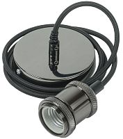 EPA12-04-02-K02 Патрон электрич. E27 подвесной со шнуром 1.5м RETRO черн. IEK 