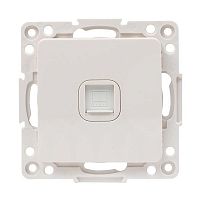 EYK01-035-10 Розетка компьютерная 1-м Стокгольм RJ45 механизм бел. PROxima EKF 