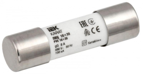 MFL10-008 Вставка плавкая цилиндрическая ПВЦ 10х38 8А KARAT IEK 