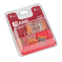 plc-smk-2273-243b Клемма строительно-монтажная СМК 2273-243 3-проводная 0.5-2.5кв.мм с пастой (блист.5шт) PROxima EKF 
