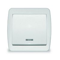 К2225 Выключатель 1-кл. ОП Клио с подсветкой 10А IP44 бел. UNIVersal 