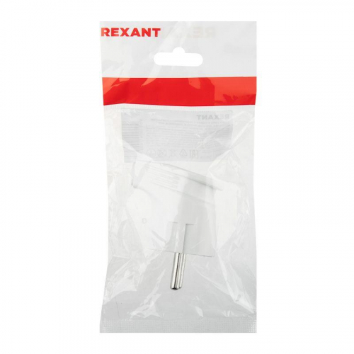 16-0728 Вилка Евро угловая 16А с заземл. бел. Rexant  фото 4