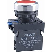 667231 Кнопка управления NP8-01BN/4 без подсветки красн. 1НЗ IP65 (R) CHINT 