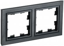BR-M22-K02 Рамка 2-м BRITE РУ-2-БрЧ черн. IEK 