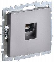 BR-K10-1-K46 Розетка компьютерная СП RJ45 кат.5E BRITE РК10-БрС механизм сталь IEK 