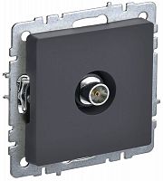 BR-A10-O-K53 Розетка телевизионная оконечная TV СП Brite РТВ11-0-БрГ механизм графит IEK 