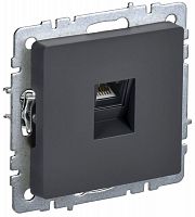 BR-K10-1-K53 Розетка компьютерная СП RJ45 кат.5E BRITE РК10-БрГ механизм графит IEK 