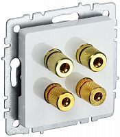 BR-S40-K01 Аудиорозетка 4-м BRITE РА10-БрБ механизм бел. IEK 