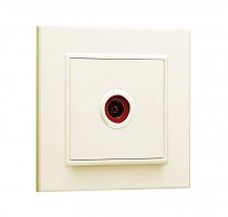 56010007 Розетка телевизионная проходная TV 1-м СП Karea IP20 6дБ крем. Makel 