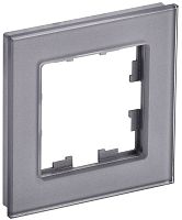 BR-M12-G-K03 Рамка 1-м BRITE РУ-1-2-БрСе стекло сер. IEK 