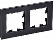 BR-M22-G-K02 Рамка 2-м BRITE РУ-2-2-БрЧ стекло черн. IEK 